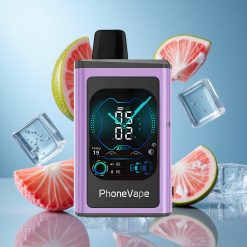 JNR PhoneVape 30000 puffs Maasika-Jää kombinatsioon Täiskuva Ekraan, Type-C Laaditav Akute Estonia vape wholesale