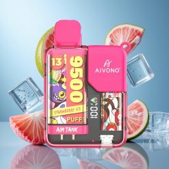 Aivono AIM-TANK 9500 Puffs Maasika-Jää 18ml E-vedelik Estonia vape wholesale